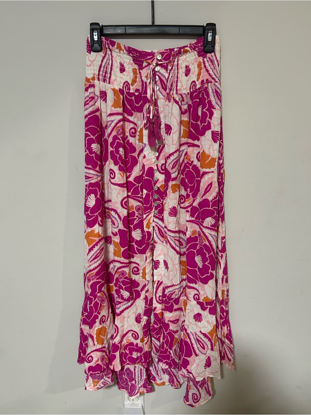 Nicole Miller Boho Paisley Floral Maxi Skirt size L 0317 - Picture 2 of 7